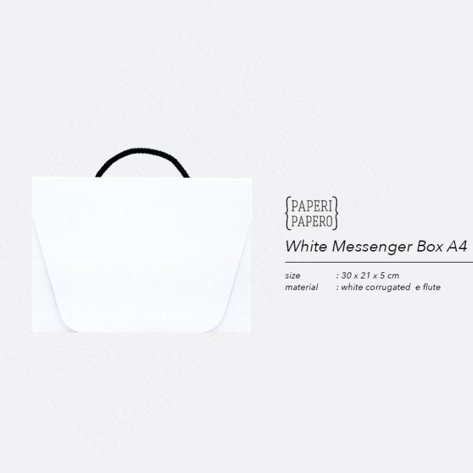 

best seller] White Messenger Box A4 - Boks Hampers Notes / Aksesoris / Alat Tulis