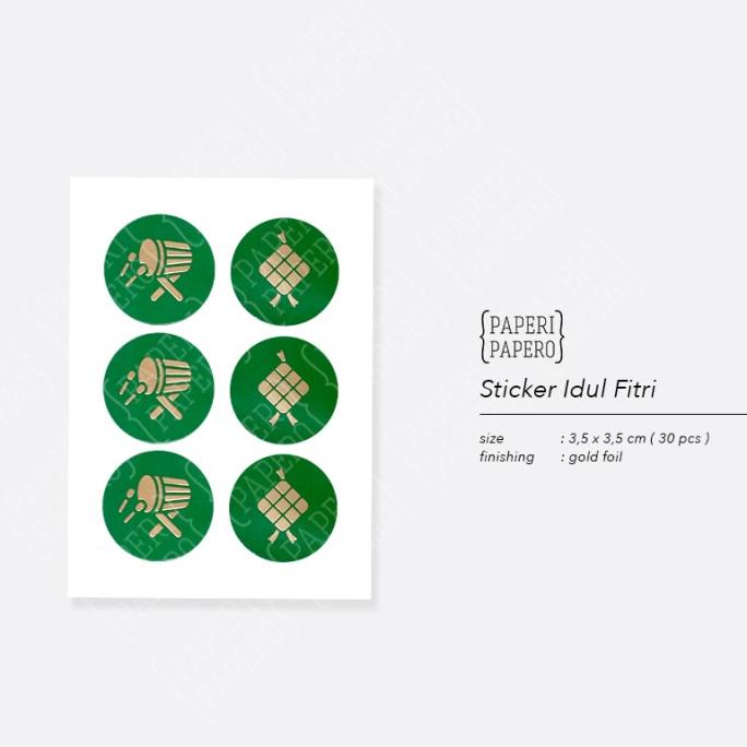 

------] Sticker Idul Fitri - Stiker Segel Tempel Hijau / Green (30 pcs)