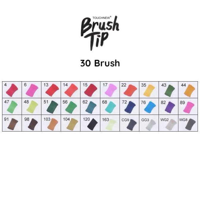 

Touchfive Touchnew Marker Spidol 30 40 60 80 Colors Markers Brush Tip