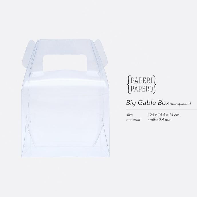 

~@~@~@~@] Big Transparent Gable Box - Kotak Hampers Transparan Bening Unik
