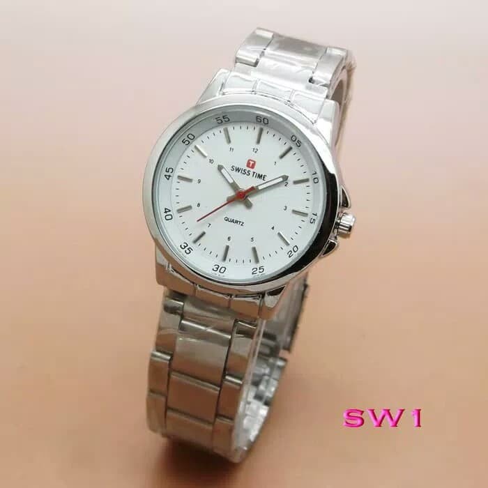 jam tangan cewek Swiss Army Time ST033 Wanita Rantai Stainless Steel C2H2 modern big sale original k