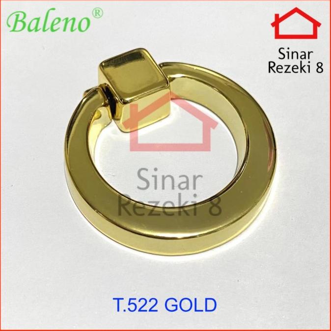 %%%%] Handle Laci Gold Ring Tarikan Gagang Knob 522 Cincin Lemari Emas