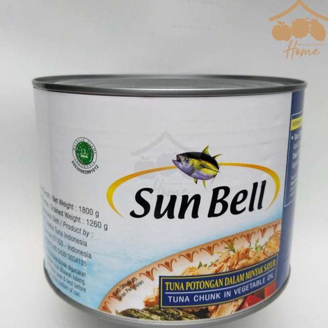 

Sunbell Tuna Chunk in Vegetable Oil 1800gr ikan kaleng 1800 gr 1,8kg