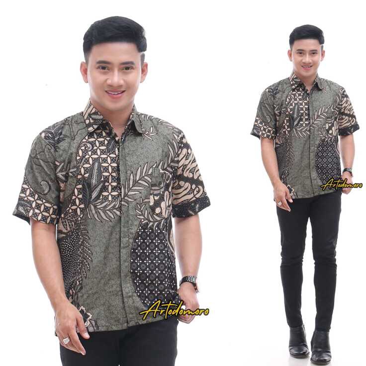 TrxXx4X8 Artodomoro Kemeja Batik Pria Lengan Pendek 16 Motif
