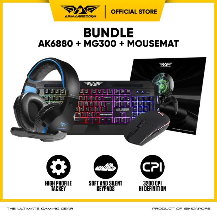 TERLARIS KEYBOARD MOUSE GAMING COMBO BUNDLE ARMAGGEDDON AK6880 KALASHNIKOV