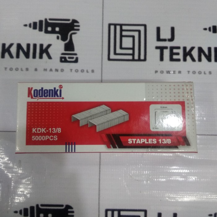 

KODENKI ISI STAPLES PAKU TEMBAK 13/8 REFILL STAPLES GUN 13/8 5000PCS