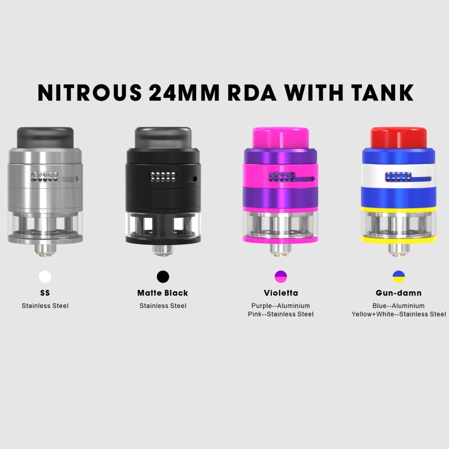 NITROUS RDA WITH TANK 24MM - NITROUS 24MM RDA WITH TANK - NITROUS RDTA