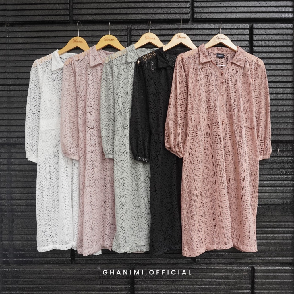 Ghanimi - Talia Tunik / Outer Brukat Kondangan / Tunik Brukat / Tunik Kondangan / Tunik Pesta / abaya brukat / baju kondangan kekinian