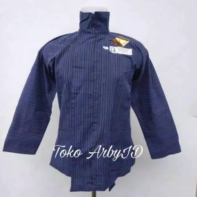 Baju Lurik Biru / Baju Jawa Lurik Biru