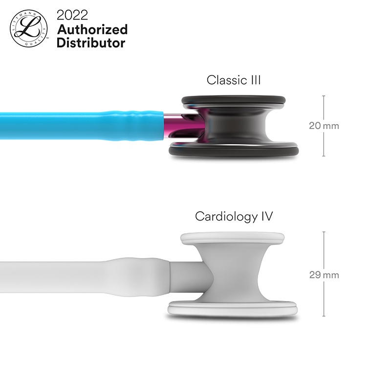 3M Littmann Classic III Stethoscope / Stetoskop Dewasa - TRQ, SMK, PINK STEM - 5872