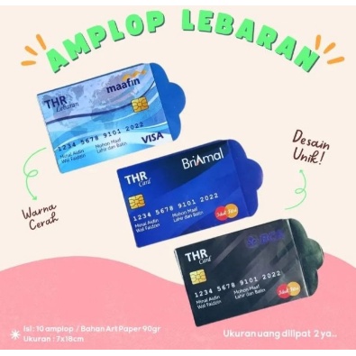 

NEW Amplop Lebaran ATM Bank 1PACK isi 50 PCS - Amplop ldul' Fitri 2023 - Angpao Ampao THR unik TERLARIS