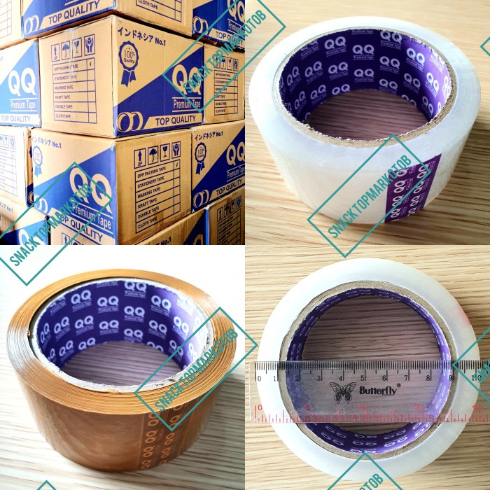 

Terlaris Lakban Bening/Coklat Qq Premium Tape 2Inch(45Mm) 72Yards Per Dus