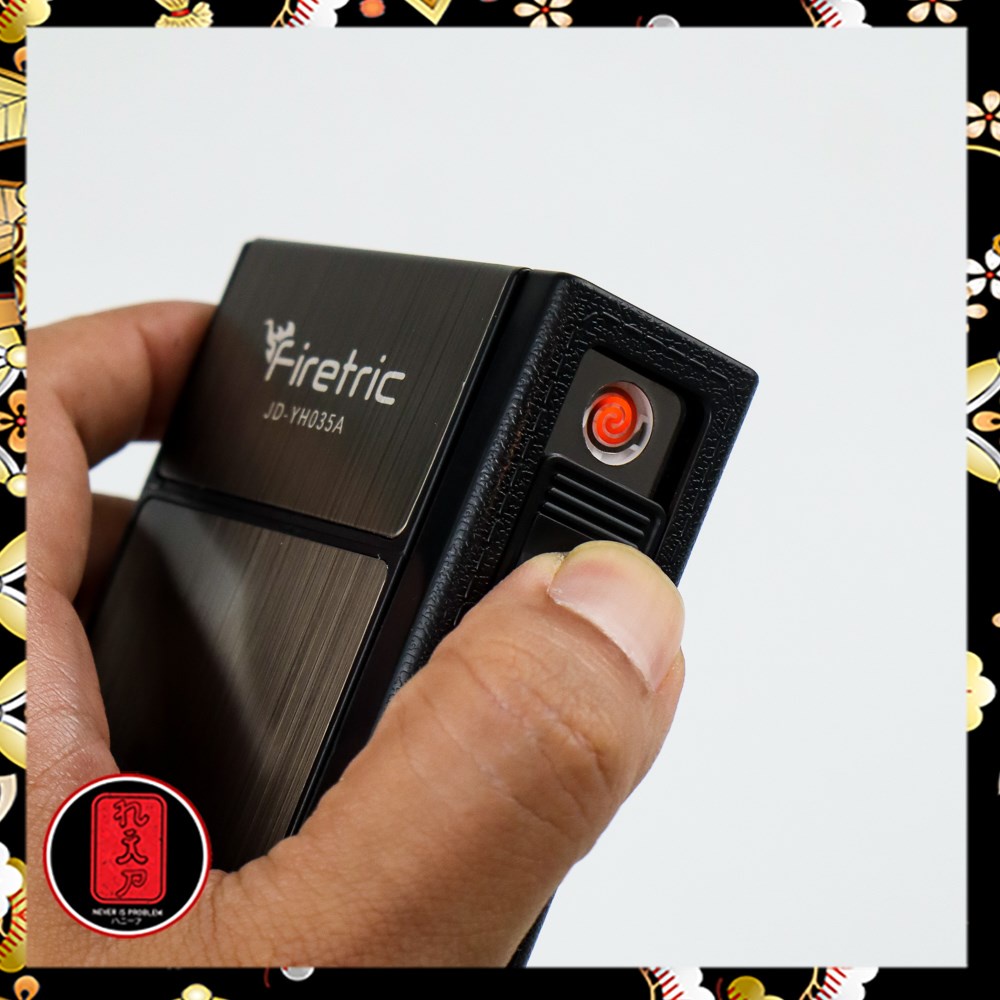 Kotak Rokok 20 Slot dengan Korek Elektrik Removable ( pemetik samping ) /kotak rokok keren