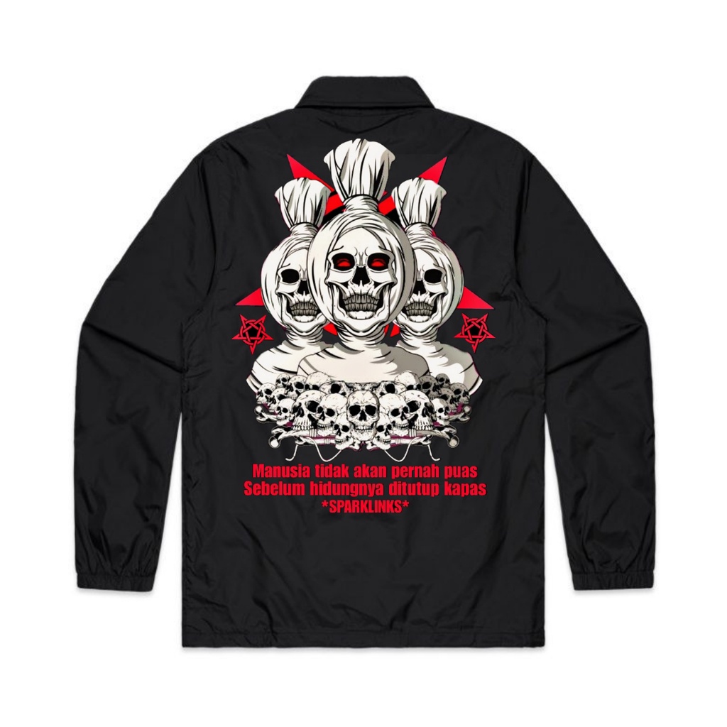 Sparklinks Coach Jacket Satanic Pocong Hitam Keren