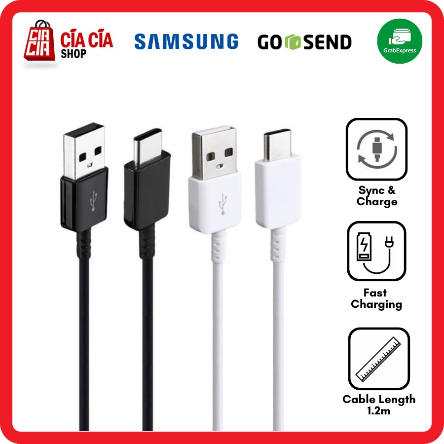 Kabel Charger USB Type C Kabel Data Charging Samsung galaxy S8 S9 S10 Note 8 9