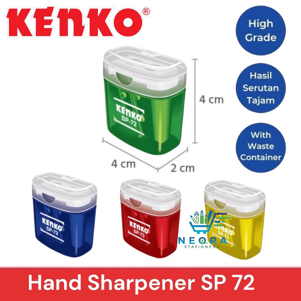 

Rautan Pensil Kenko / Pencil Sharpener SP - 72 ( 2 Lubang )