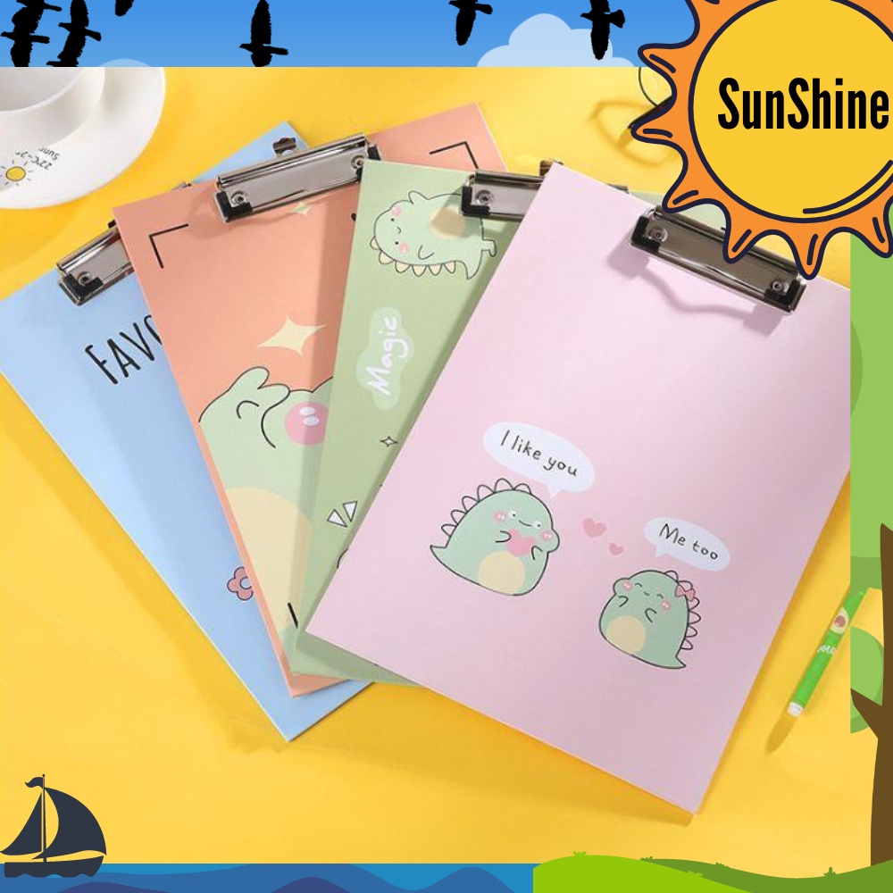 ✨Sunshine Fancy✨ Papan Jalan / Papan Ujian / Clipboard A4 Cute Motif