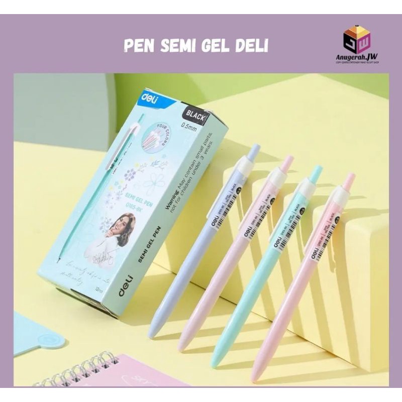

Pen Semi Gel 0,5 Deli Q185-BK