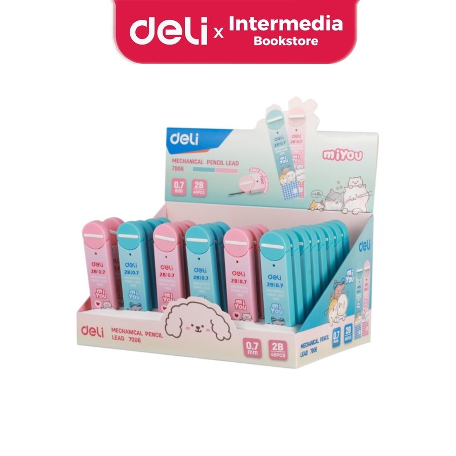 

Deli E7006 Mechanical Pencil Leads / Isi Ulang Pensil Mekanik 2B 0.7mm Desain Miyou