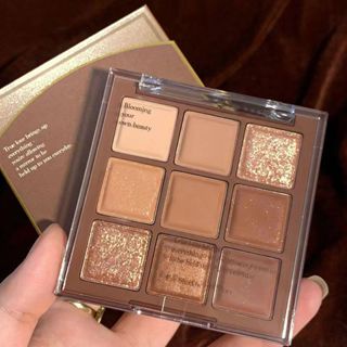 NUZ Eyeshadow Pallete 9 Warna Matte and Glitter Pigmented Lasting Cosmetics termurah