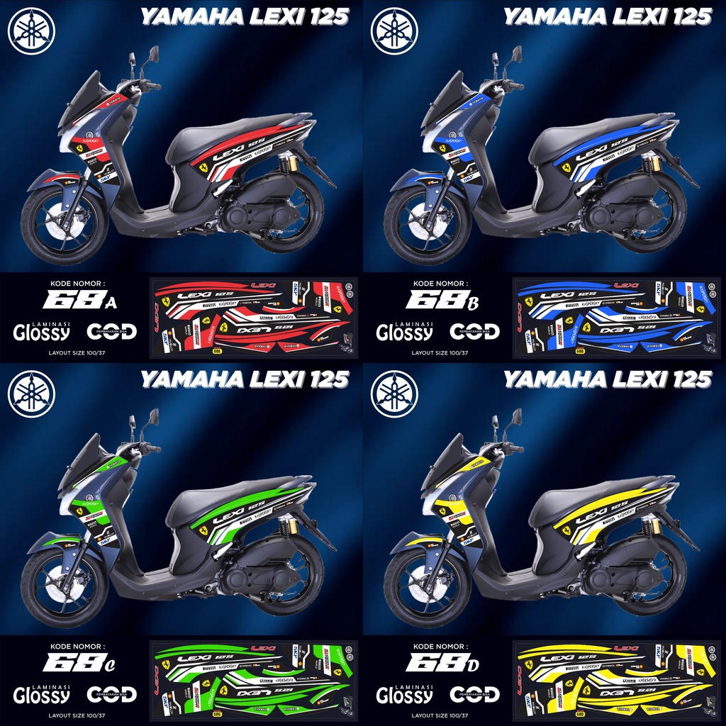 Striping yamaha lexi 125 / striping lexi 125 / variasi lexi 125 /decal lexi /otomotif lexi