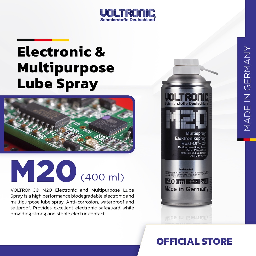 VOLTRONIC M20 - Electronic / Elektronik Spray; Contact Cleaner, Coating Anti Karat, Anti Kelembaban,