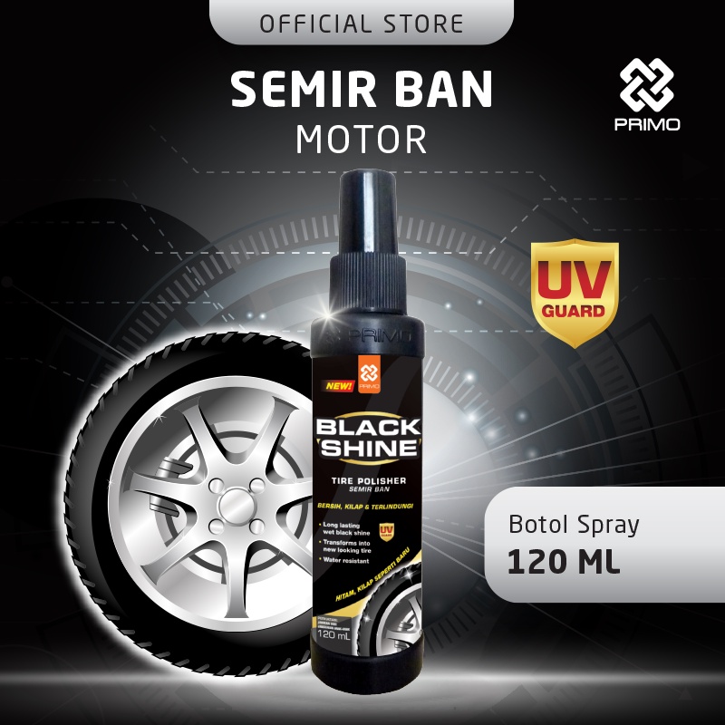 PRIMO Black Shine Semir Ban Mobil Motor 120 mL