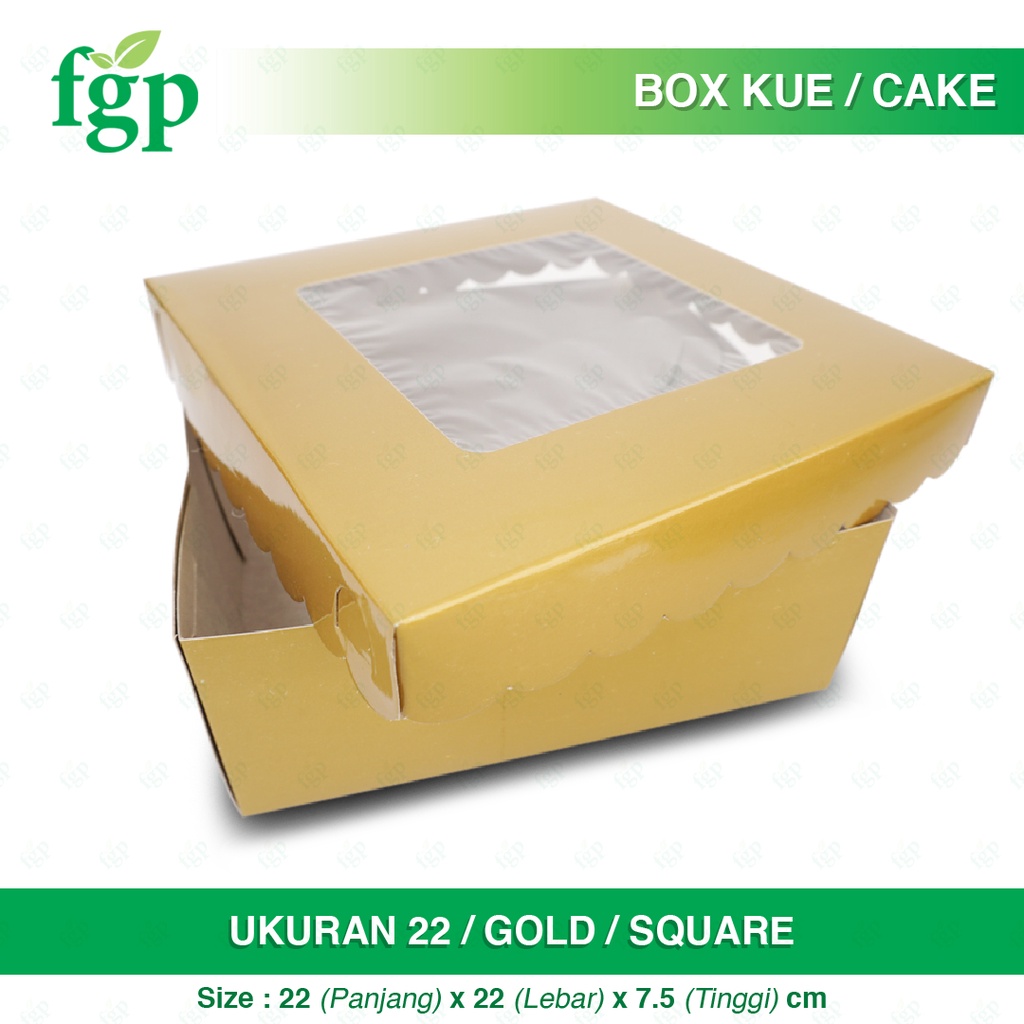 DUS KUE / BOX KUE GOLD 22 LARGE