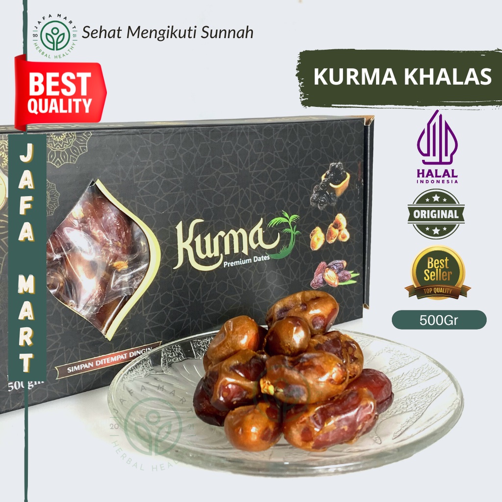 

Kurma Khalas Date Crown Asli 500GR - Kurma Arab - Kurma Oleh-Oleh Haji dan Umroh