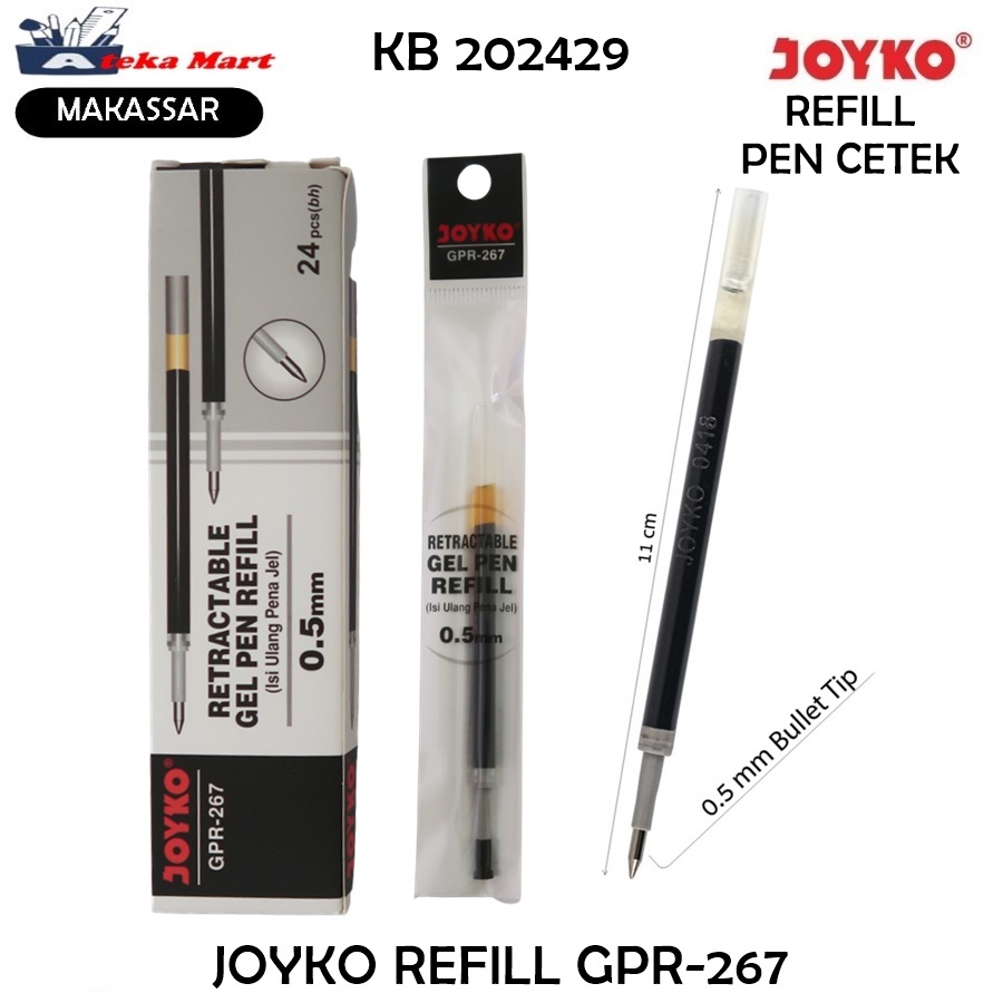

[BOX/24PCS] JOYKO REFILL GPR-267 PEN CETEK
