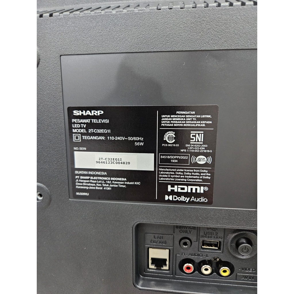 TV LED SHARP 32 INCH 2T-C32EG1i New Google TV -  SMART TV HD / 32EG1i