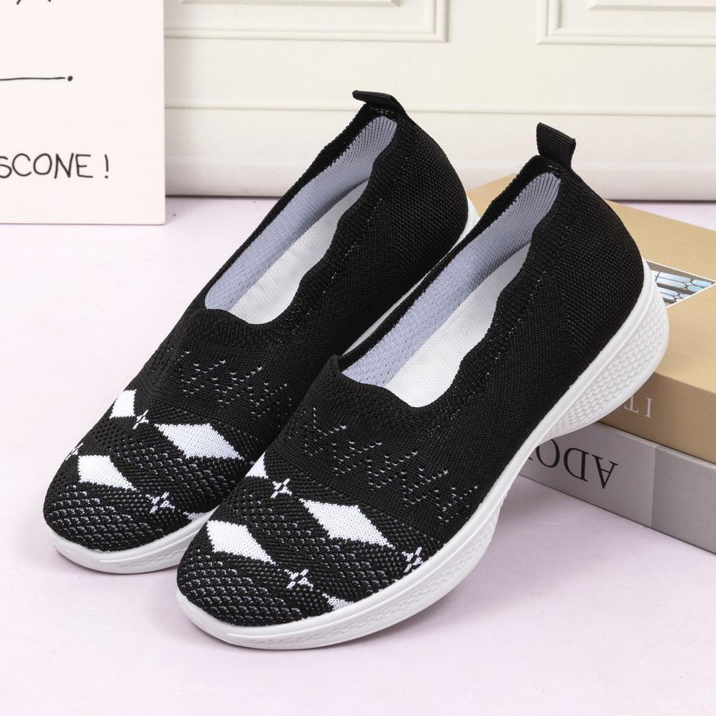 Sepatu Flyknit Shoes Wanita Import QP-0713 / Sepatu Slip On Wanita Import Premium Quality