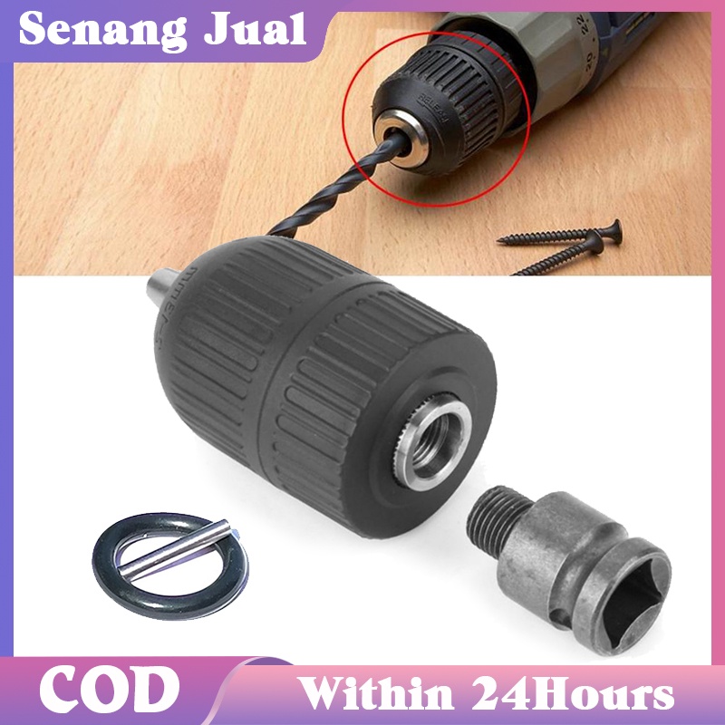 Chuck Bor / Kepala Bor Impact Wrench / Kepala Bor Keyless 2-13mm + Adapter Impact Wrench 1/2