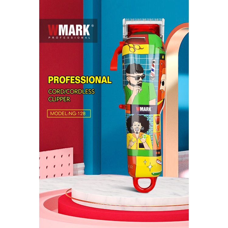 WMARK NG-128 Graffiti Hair Clipper Alat Cukur Pangkas Rambut Barber