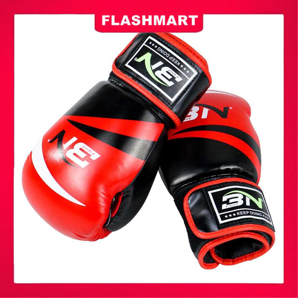 Murah Lebay Flashmart BN Fight Sarung Tangan Tinju Boxing Muay Thai Leather Glove - BN02