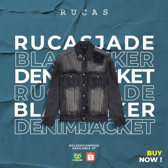 Rucas Jade Black Biker Denim Jacket