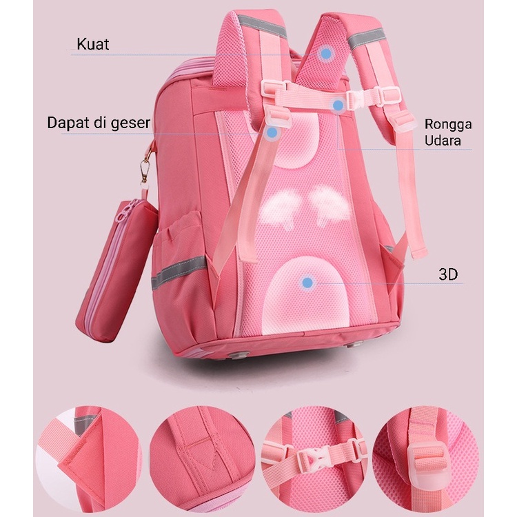 3D Tas Sekolah Ransel Rabbit Astonot Anak