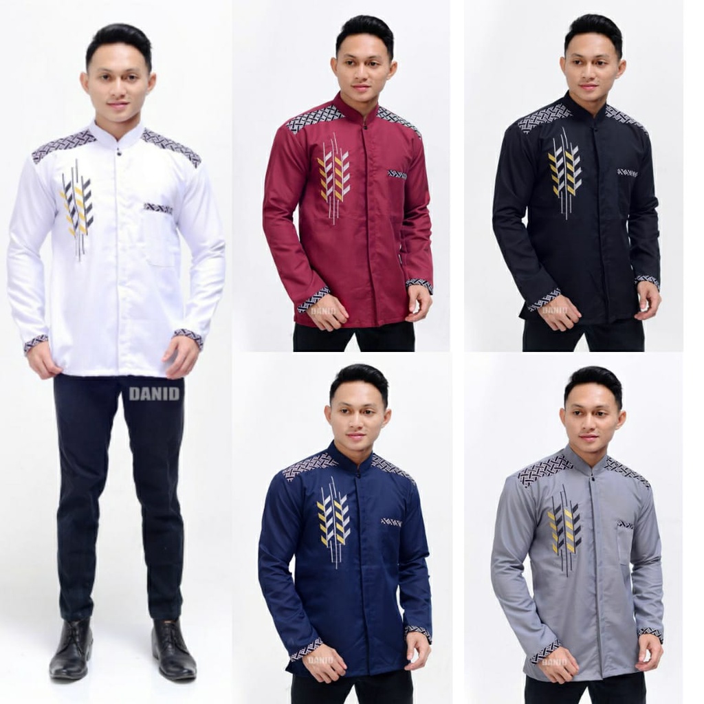 Baju Koko Pria Gus Azmi Syubbanul Muslimin Kombinasi Hadroh Azzahir Hilw HO587 PRIA KOKO BAJU TRENDY