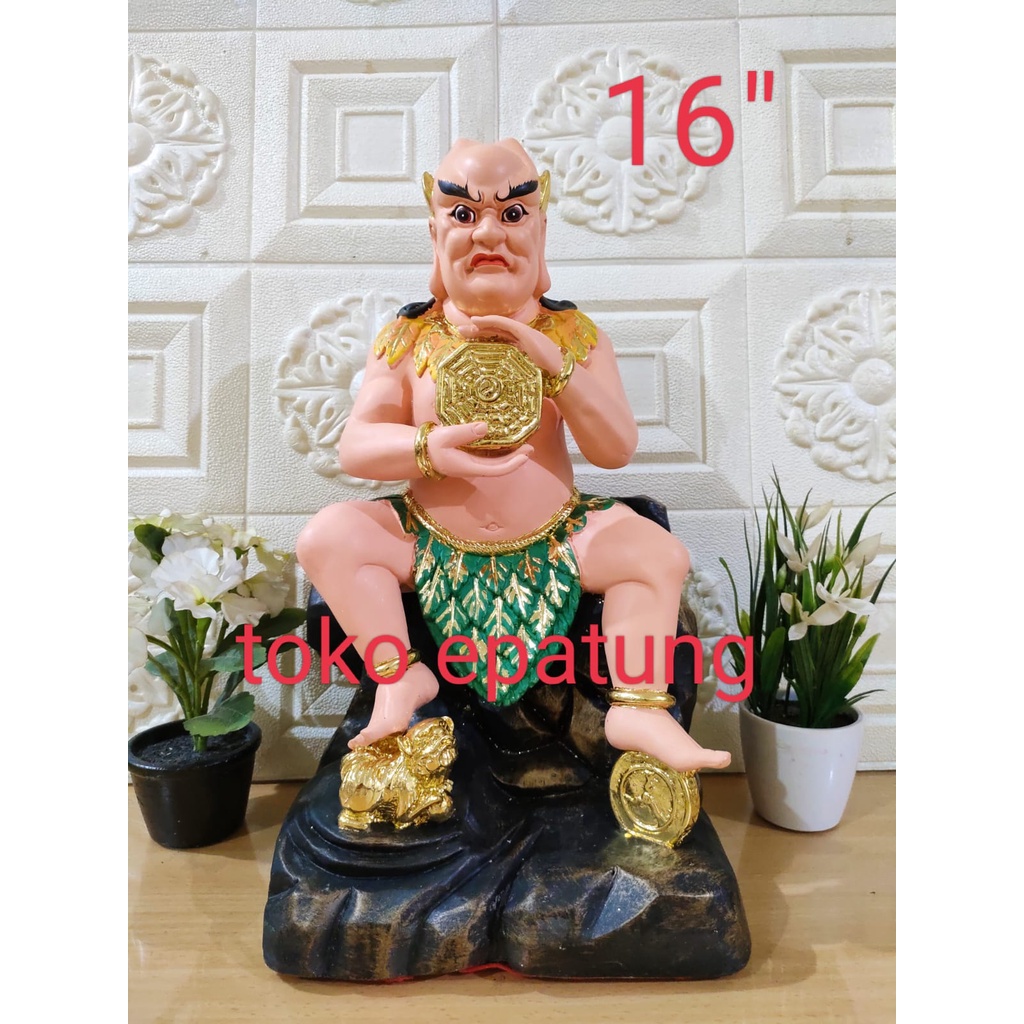 patung dewa bat kua / pat kua co se - pa kua - 16 inch - fiber