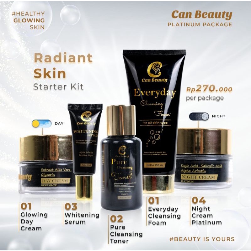 New Packaging CAN BEAUTY Skincare | Paket Basic - Double Night Cream