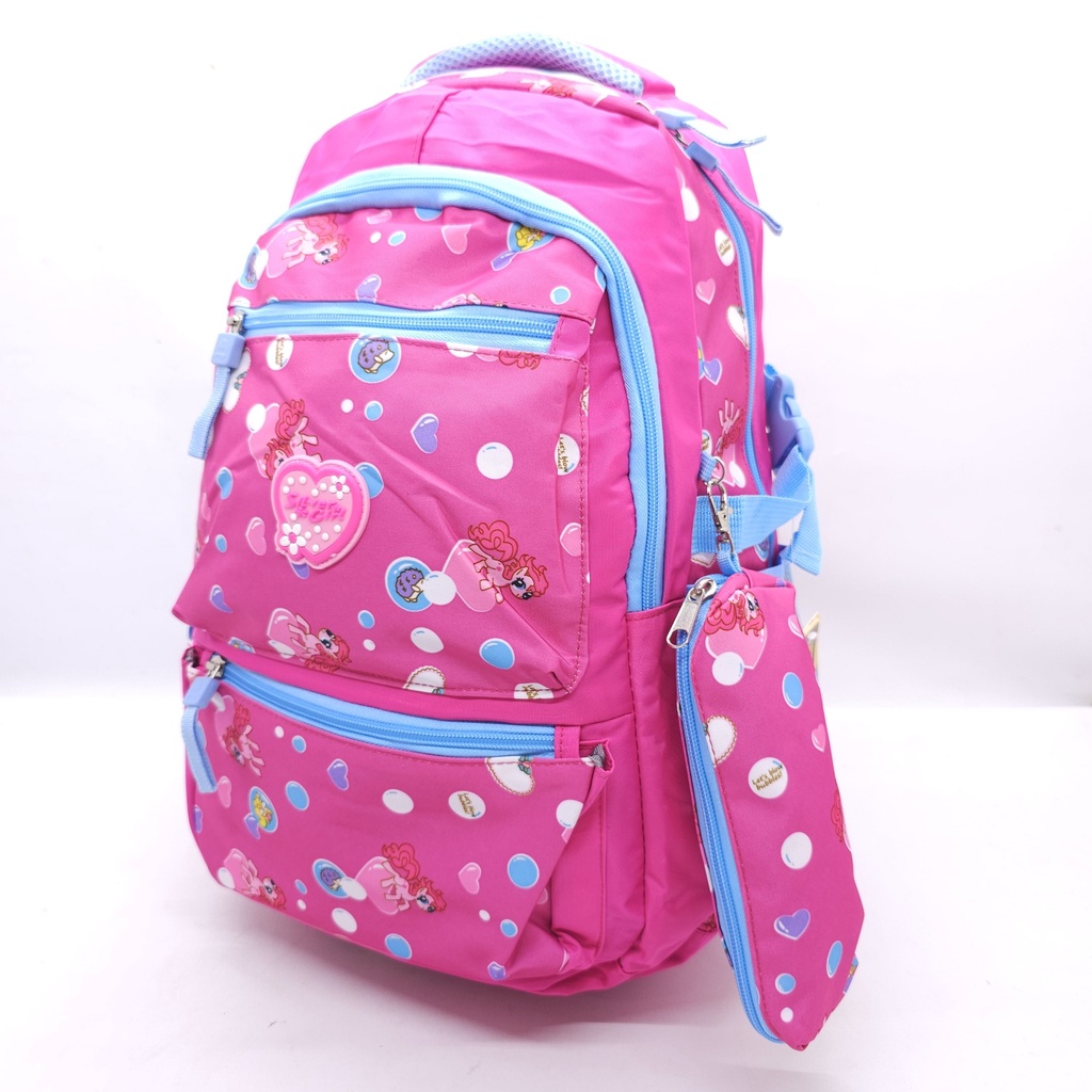 Tas Sekolah Silver Girl Alto Motif My Little Pony + Kotak Pensil MURAH / Tas Laptop SilverGirl ORIGINAL BARU 18 INCHI/ Ransel Laptop Alto SILVER GIRL MOTIF UNICORN / Tas Sekolah SD SMP SMA MOTIF LITTLE PONY BARU/ Tas Laptop Palo Alto Silver Girl PONY BARU
