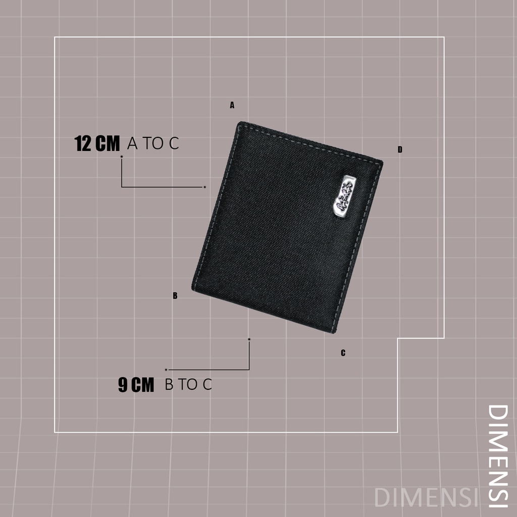 Amt Plat Dompet Pria Bahan Kanvas