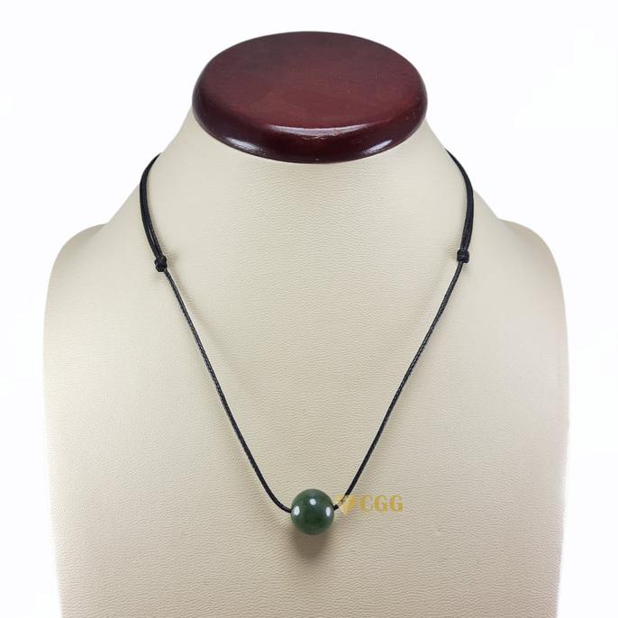 Liontin Batu Giok Burma Hijau Asli