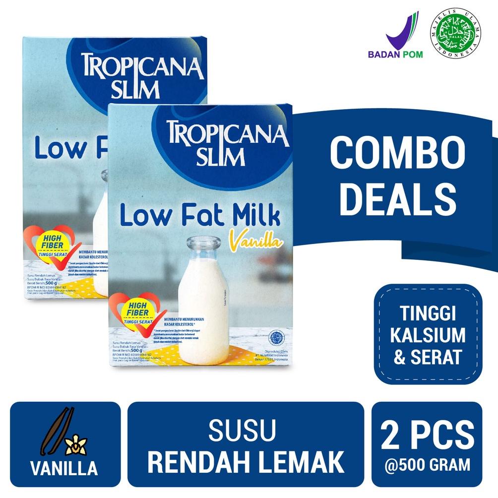 

8.8 SPECIAL PROMO LIVE - BUY 1 GET 1 Tropicana Slim Susu Low Fat Vanilla 500gr - Bantu Turunkan Kolesterol