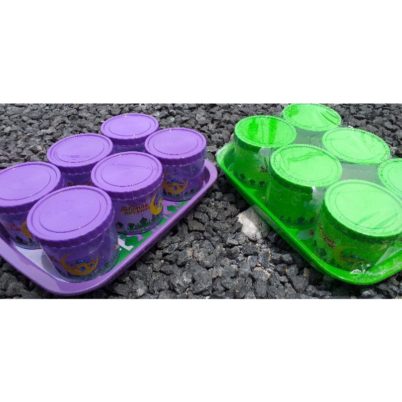 TONAM TOPLES SET NAMPAN CALISTA LEBARAN MOTIF ISLAMI OFF 7PCS