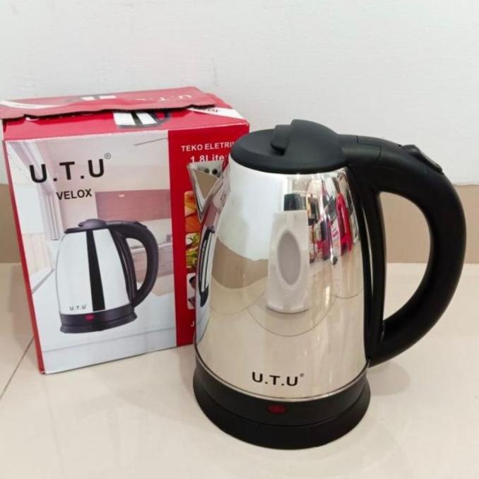 Teko / Ceret Listrik Stainless Utu Velox 1.8 Liter