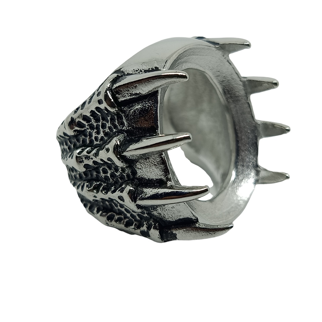 Emban Cangkang Ring Cincin Titanium Silver 23x18 - VeE Cincin Pria