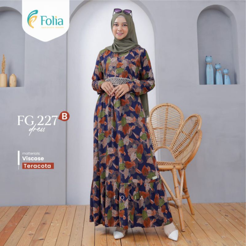 Gamis Dress Folia FG227 Terbaru