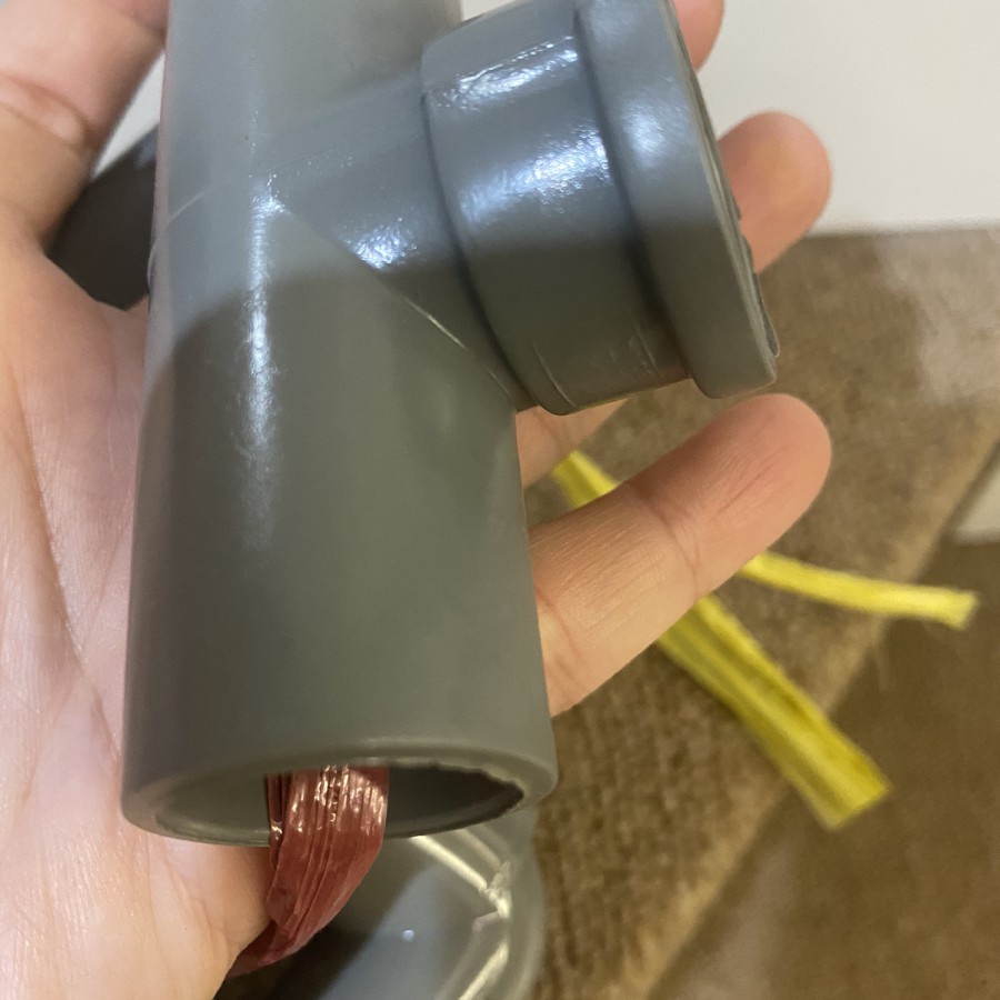 Tee T drat kuningan 1/2" inch pvc