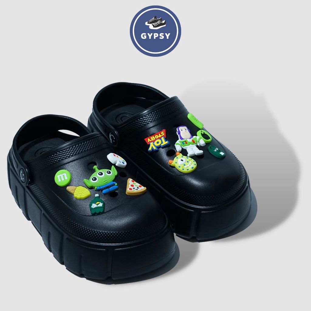 Gypsy - Sandal Wedges Jibbitz Toy Story Kartun Andy Lucu Sandal Wanita Baim Fuji Mama Gigi Viral Free Pin Toystory Sepatu Sendal Import Motif BUZZ